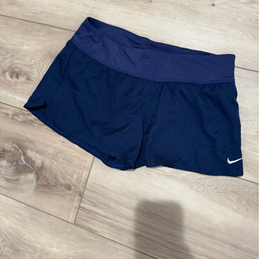 Women’s Nike Solid Element Swim Shorts, Navy, Medium - Picture 2 of 5
